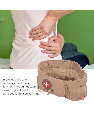 Buy Inflatable Lumbar Traction Belt - Stress Relief & Back Decompression Support for Men & Women (Khaki) - International Shipping Available - Buy Online on GoSupps.com