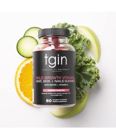 tgin Wild Growth Vitamins Hair Skin + Nails Gummies Duo Box - 120 Count | Repair, Restore, Hair Growth - Buy Online on GoSupps.com