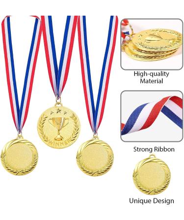 Caydo 12 Pieces Winner Awards Medals with Trophy Graphics - Perfect for Competitions, Sports & Parties - 2 Inch - Buy Online on GoSupps.com