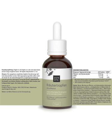 Pure Ella Herbal Drops - Alcohol-Free Dietary Supplements with Plant Extracts Zinc & Choline for Metabolism - 50 ml - Buy Online on GoSupps.com