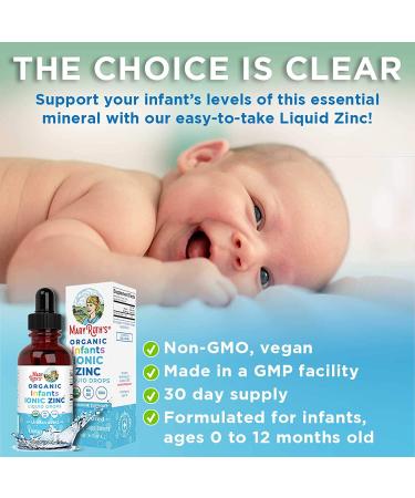 MaryRuth's Infant Liquid Ionic Zinc | Vegan Immune Support for Ages 0-12 Months | 1 Month Supply (2 Fl Oz) - Buy Online on GoSupps.com