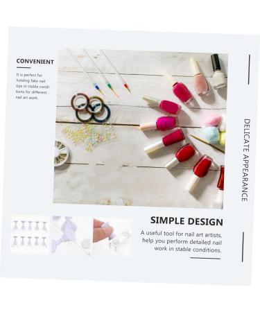 minkissy 2 Sets Nail Checkerboard Nail Hand Practice Press on Nail Stand Fake Hands to Practice Fake Nails Nail Art Tips Display Stand Nail Stand Display Magnetic Head Acrylic White 2.5x1.4x1.4cm White - Buy Online on GoSupps.com
