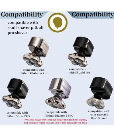 Head Shaver Replacement Blades for Skull Shaver Pitbull Gold PRO & Platinum/Silver PRO - 4-Pack Silvery - Buy Online on GoSupps.com
