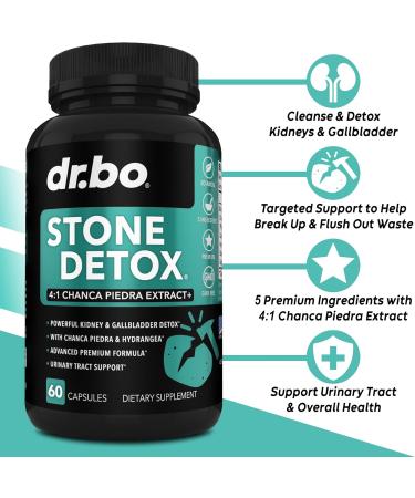 Stone Breaker Chanca Piedra Capsules - Natural Detox for Kidney and Gallbladder Health | 60 Capsules - Dissolve Stones & Flush Gallbladder - Buy Online on GoSupps.com