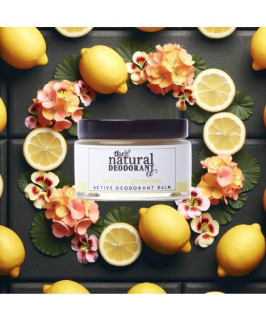 The Natural Deodorant Co Active Deodorant Balm Lemon & Geranium 55g Aluminium Free Plastic Free Extra Strength - Buy Online on GoSupps.com
