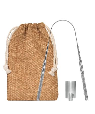 Y-Kelin 1 piece of stainless steel-tongue scraps with storage bag and hook tongue scraper made of metal for adults for oral care fresh breath and clean tongue (u-shaped and open type) 3PCs set - Buy Online on GoSupps.com