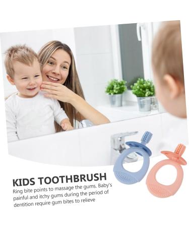 Minkissy 4-Piece Silicone Toddler Toothbrush Set | Back Tooth Cleaning Toys | Food-Grade Oral Care Caricature Silicone - Buy Online on GoSupps.com