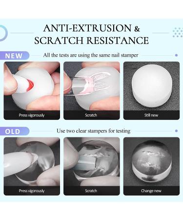 French Tip Nail Stamp Kit - Ejiubas Professional Silicone Nail Stamper Set with 2 Replaceable Heads & Scrapers - Buy Online on GoSupps.com