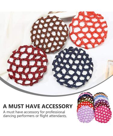 Mobestech 14Pcs Mesh Crochet Hair Nets for Women - Knit Snood Hats for Short Hair - Hairnet Snoods Cover Accessories (Random Color) - Buy Online on GoSupps.com