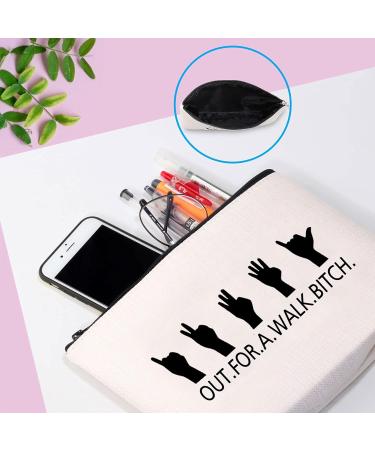 Buffy TV Show Inspired 'Out For A Walk Bitch' Zip Pocket Make-Up Bag Perfect for Vampire Fans | Free International Shipping - Buy Online on GoSupps.com