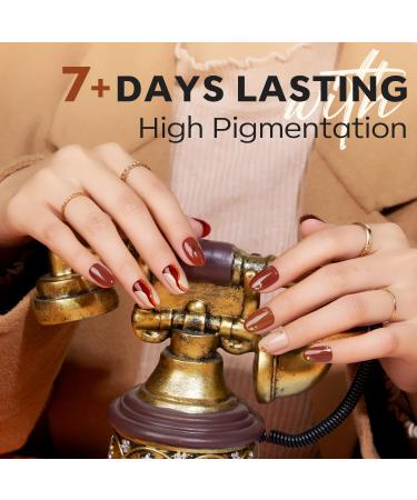 Modelones Fall Winter Glitter Nail Polish Set - 6 Quick Dry Colors for DIY Nail Art & Home Salon - Perfect Gift for Women & Moms - Buy Online on GoSupps.com