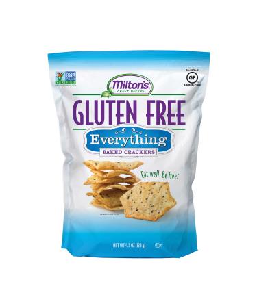 Milton’s Gluten Free Crackers (Everything). Everything Bagel-Inspired Gluten-Free Grain Baked Crackers (Single Pack, 4.5 oz). Everything 4.5 Ounce (Pack of 1)