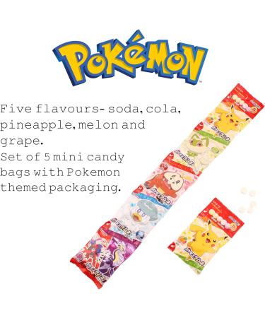 Lotte Pokemon Ramune Candy Set of 5 60g - Japanese Sweets Snacks Assorted Flavour (Packaging May Vary) - Buy Online on GoSupps.com
