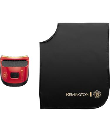Remington Manchester United Quick Cut Hair Clippers with 9 Guide Combs for Trimming and Detailing with Barber Cape Black and Red - Buy Online on GoSupps.com