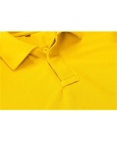 SCODI Men's Casual Polo Shirt - Short Sleeve Golf Athletic Collared Tee in Yellow (XX-Large) - Buy Online on GoSupps.com