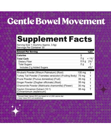 Super Prune - Debloating & Constipation Relief with Fiber Rhubarb Ginger & Chamomile - 30 ct - International Shipping Available - Buy Online on GoSupps.com