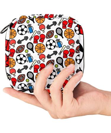Watercolor Pineapple Pattern Storage Bag for Menstrual Pads | Portable Zipper Bag for Teen Girls & Women - Buy Online on GoSupps.com