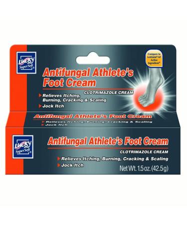 Lucky Super Soft Antifungal Athlete's Foot Cream  1.5 Ounce