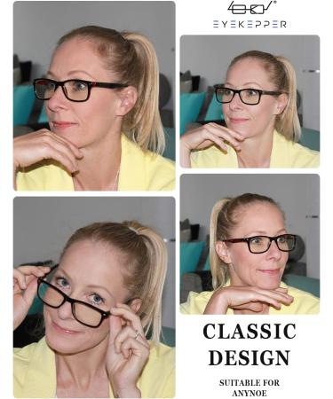 Eyekeper Computer Reading Glasses +3.0 BB40 Lens - UV & Glare Protection Anti-Reflective Tinted Glasses (Black Red Yellow) - International Shipping Available - Buy Online on GoSupps.com