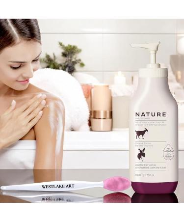 Goat Milk Lotion Bundle with Nose Cleaning Brush | Creamy Body Moisturizer with Canadian Goat Milk Vitamins & Gentle Skin Care Pack of 1 - Buy Online on GoSupps.com