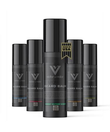 Liquid Beard Balm - Nine Moisturizing Oils Including Shea Butter & Vitamin E - High Viscosity Formula Helps Condition and Style - Men's Grooming (1 Ounce Sweet Victory) Sweet Victory 1 Fl Oz (Pack of 1)