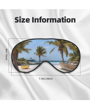 Beach Palm Tree Chairs Eye Mask | Soft Travel Eye Patch for Women | Relaxation & Breathable Sleep Mask - Buy Online on GoSupps.com