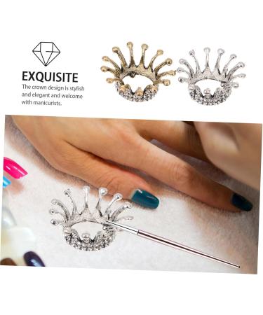 MAGICLULU Pen Nail Pen Holder liquid dappen dish nail art dish bowl nail liquid powder dish dotting pen holder powder dappen dish crystal holder Nail Art Pen Holder alloy crystal bowl Art 4x1.5cm As Shown 1 - Buy Online on GoSupps.com