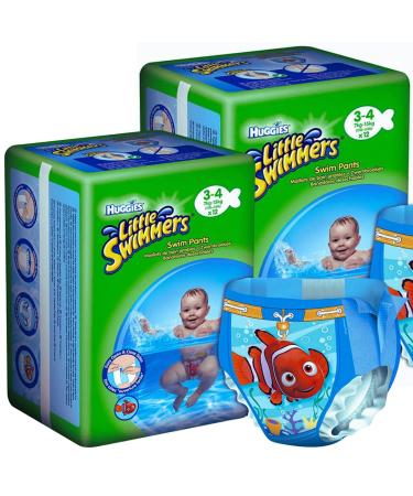 24 x Disposable Swim Nappies - Water Nappies - Size 3 - 4 - Swimming Nappies Swim Nappy Baby Toddler Children (24) 24 Count (Pack of 1)