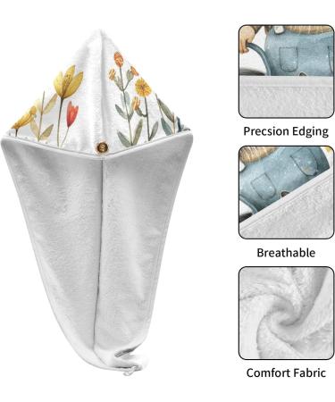 Shop Dwarf Waters Super Absorbent Hair Towel 2 Pack - Quick Dry Hair Turbans for Women & Girls - Ideal for Fast Drying & Easy Use - Buy Online on GoSupps.com