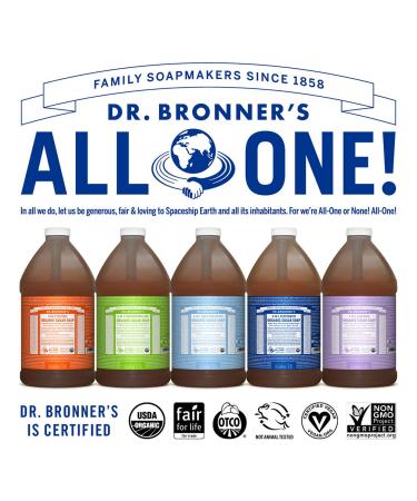 Dr. Bronner's Organic Sugar Soap - Tea Tree 64oz | 4-in-1 Cleanser for Hands, Body, Face, Hair | Vegan, Made with Organic Oils & Shikakai Powder | Moisturizing & Nourishing Formula - Buy Online on GoSupps.com