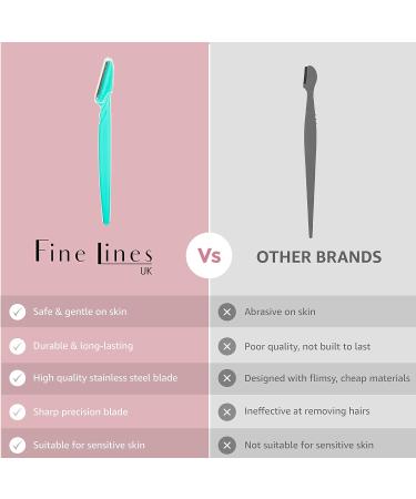 Fine Lines - Eyebrow Razor - Pack of 6 with Guarantee | Face Razors for Women Manual Shavers before Makeup | Eyebrow Shaper with Dermaplaning Razors for Face | Facial Hair Remover Multicolour Pack of 6 - Buy Online on GoSupps.com