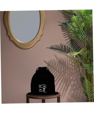 DRESSOOS 5 Pcs Hair Dryer Storage Bag Hair Dryer Drawstring Pouch S choir Travel Hair Dryer Bag Black Flannel - Buy Online on GoSupps.com