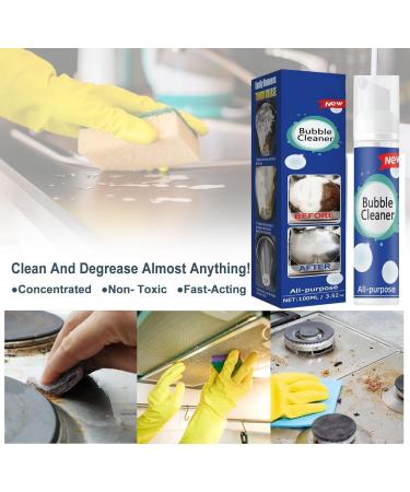 Thezoto Cleaning Spray Zoto Bubble Cleaner Thezoto Foaming Heavy Grease Cleaner Kitchen Deep Cleaning Spray No-Rinse All Purpose Rinse Cleaning Foam(100ml) (2pcs) - Buy Online on GoSupps.com