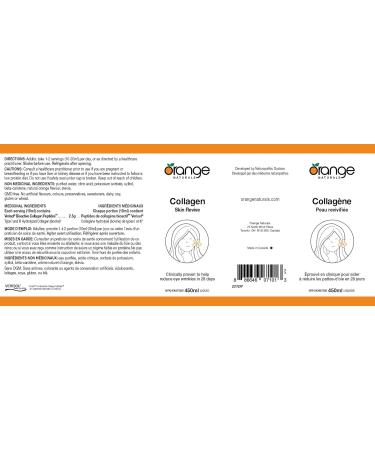 Orange Naturals - Collagen Skin Revive Liquid Supplement - 450ml - For Women - Helps Reduce Eye Wrinkles Fine Lines - Antiaging and Improve Nail Growth - Bioactive Peptides Hydrolyzed - Enhanced Non GMO 450 ml (Pack of 1) - Buy Online on GoSupps.com