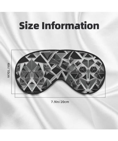 Silver Geometric Soft Sleep Eye Mask | Breathable Eye Patch for Women | Travel & Relaxation Essential - Buy Online on GoSupps.com