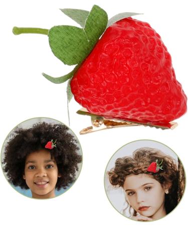 TINEASUR Strawberry Barrettes Strawberry Hair Barrettes for Women Strawberry Hair Clip Women Hair Clip Strawberry Hair Accessories Women Hair Barrettes Fruits Hair Clip Hairpin - Buy Online on GoSupps.com