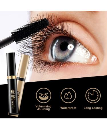 Volume and Length Mascara 8ml 4D False Eyelash Effect Mascara Black Waterproof Mascara 4D Silk Fiber Mascara 4D Waterproof Lash Mascaras for Longer Thicker Lasts All Day-#02 - Buy Online on GoSupps.com