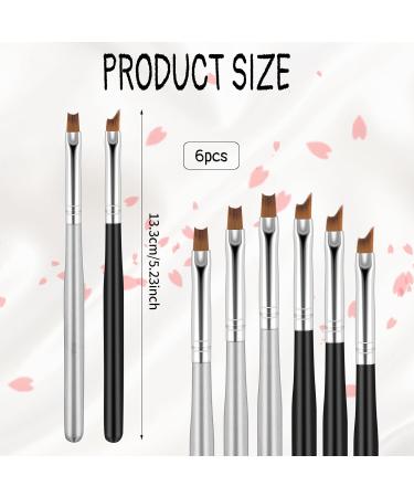 French Tip Nail Brushes Set - Oblique Head French Manicure Brushes for Perfect Nail Art - Wood Handle Moon Shape Nail Design Tools - Buy Online on GoSupps.com