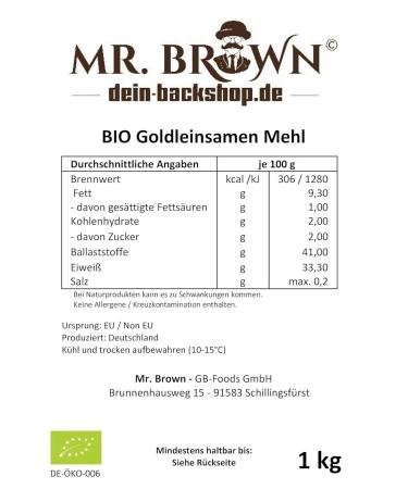 Buy 1kg Organic Golden Linseed Flour - Gluten Free & Deoiled | Premium Quality Linseed Flour for Healthy Baking - Buy Online on GoSupps.com