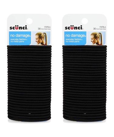 Scunci No Damage Elastics Black (30 pcs (2-Pack)) - Buy Online on GoSupps.com