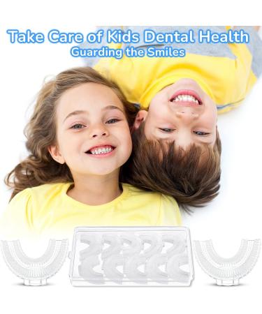 Patelai Kids U-Shaped Toothbrush Heads (10 Pcs) with Storage Box - 360 Degree Teeth Cleaning for Children Electric & Manual Toothbrushes - Buy Online on GoSupps.com