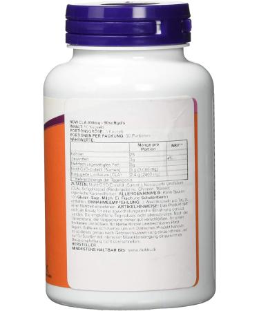 CLA 800mg Now Foods 90 Softgel - 90 Count (Pack of 1) | Conjugated Linoleic Acid Supplement - Buy Online on GoSupps.com
