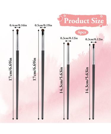 4-Piece Eyeshadow Brush Set - Mini Eyeliner & Smudge Brushes for Precise Makeup Application | Perfect for Gel Cream and Powder - Buy Online on GoSupps.com