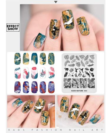 KADS Nail Art Stamping Plate - Nature Series NA043 | DIY Nail Art Decoration Tool for Stunning Designs - Buy Online on GoSupps.com
