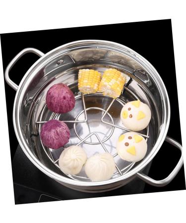 PRETYZOOM 2pcs Stainless Steel Tripod Pan Steam Stand Stove Stand Rack Kitchen Steaming Stand Triangle Shelf - Buy Online on GoSupps.com