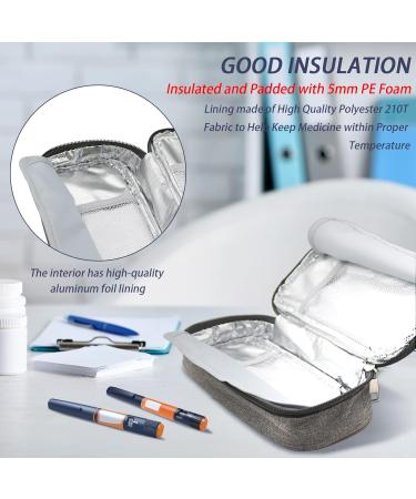 Insulin Cooler Travel Bag with Ice Packs - Portable Diabetic Medications Organizer for Daily & Travel Use - Buy Online on GoSupps.com