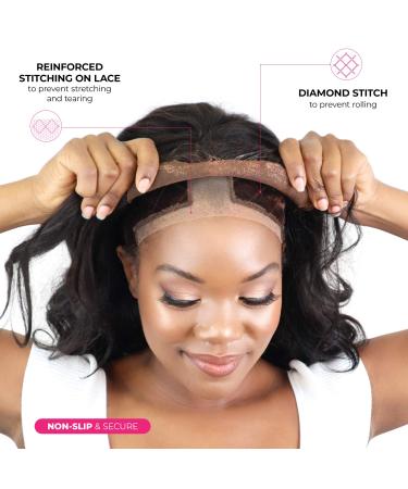 Milano Collection Lace Wig Grip Band - Original Velvet Headband for Lace Wigs, Frontals - Chocolate Brown 2 Pack - Buy Online on GoSupps.com