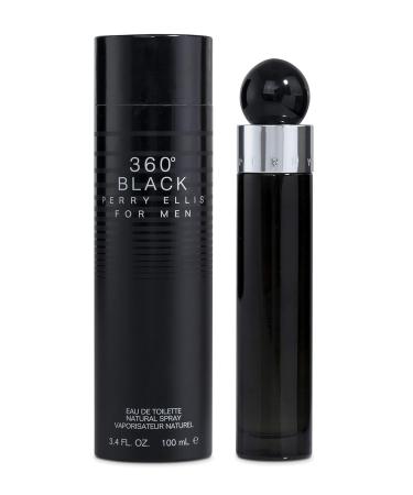 Perry Ellis Fragrances Perry Ellis 360 Black Men's Cologne - 3-piece Gift Set - 3.4 Fl Oz EDT 3 oz Shower Gel .25 fl oz EDT mini travel spray - fresh woody clean long-lasting - Buy Online on GoSupps.com