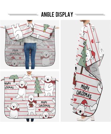 Waterproof Barber Cape - Polar Bear & Cheetah Haircut Bib for Men & Women | Unisex Hair Cutting Cape - Buy Online on GoSupps.com