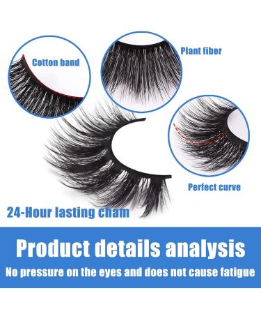 20 Pairs of 3D Reusable Fake Eyelashes - Soft Waterproof & Natural Look | 4 Stylish Designs - Buy Online on GoSupps.com